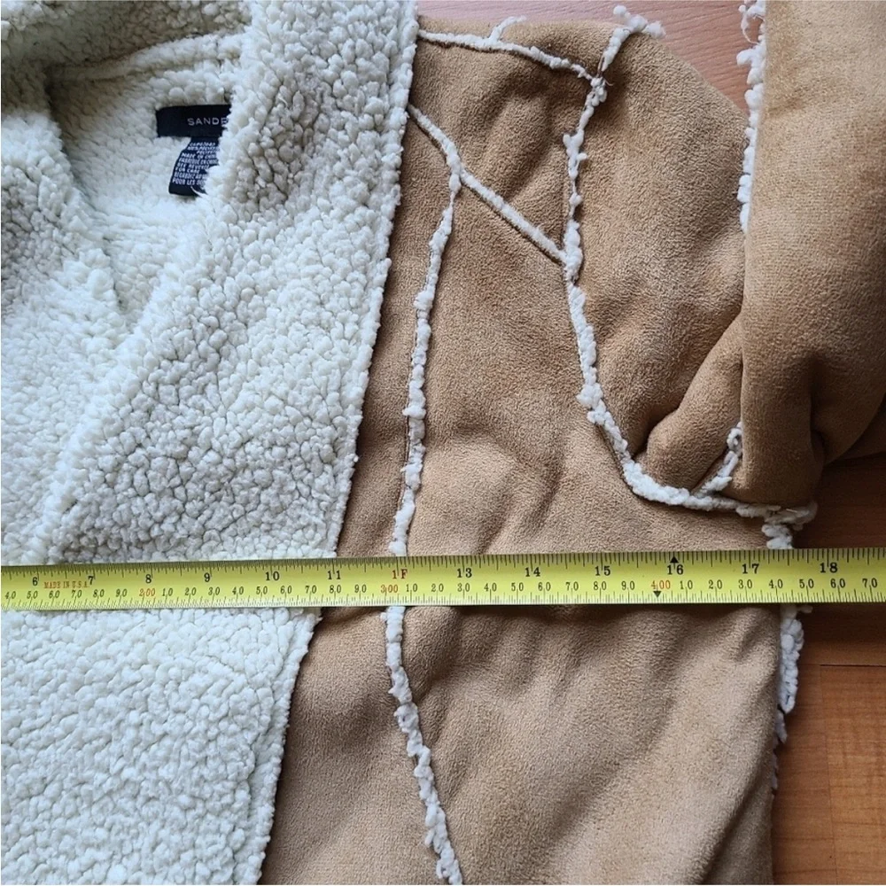 Sandro Tan Shearling Women's Jacket - Picture 6 of 6